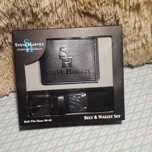 Steve Harvey Belt and Wallet Set
